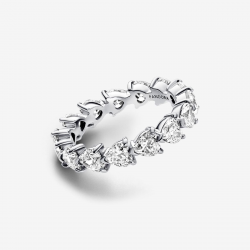 PANDORA Eternity-ring met hartenrij maat 16,5 (52) - 55540