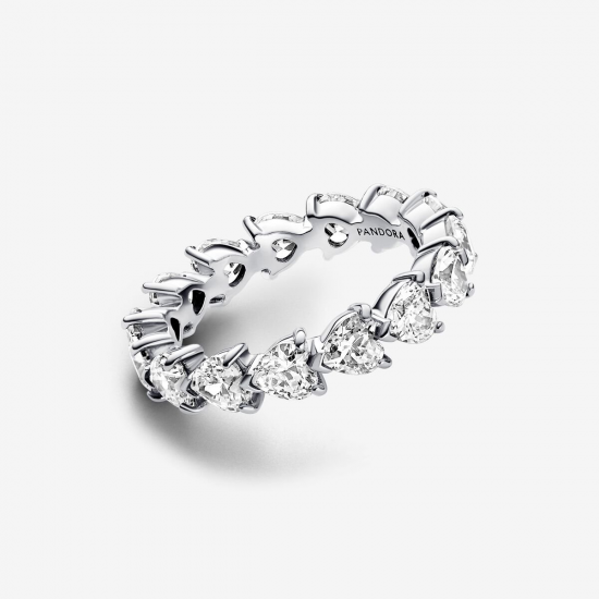 PANDORA Eternity-ring met hartenrij maat 16,5 (52) - 55540