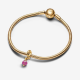 Pandora Oktober Facetgeslepen Roze Oneindigheidscirkel Hangende Bedel. 763462C10 - 55553