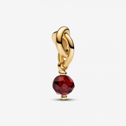 Pandora Januari Facetgeslepen Rode Oneindigheidscirkel Hangende Bedel 763462C01 - 55554
