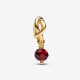 Pandora Januari Facetgeslepen Rode Oneindigheidscirkel Hangende Bedel 763462C01 - 55554