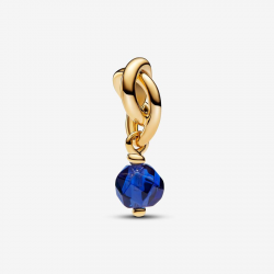 Pandora September Zeeblauwe Oneindigheidscirkel Hangende Bedel. 763462C09 - 55555