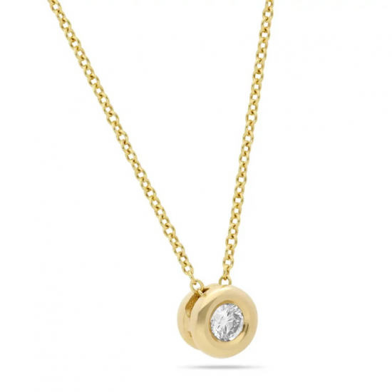Pas Diamonds hanger met ketting 0-0.03 crt G/SI 42+3 cm - 55587