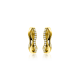 15mm ZINZI gold plated zilveren oorringen organisch gevormd met twee golvende banen, waarvan één bezet met witte zirconia&#39;s, met luxe klapsluiting ZIO2629Y - 55611