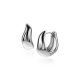 15mm ZINZI zilveren oorringen organisch gevormd 6,5mm breed met luxe klapsluiting ZIO2609 - 55613