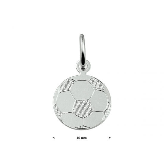 zilveren hanger voetbal - 55624