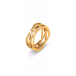 Melano Twisted Trisha Ring Goudkleurig MAAT 16,5 - 55726