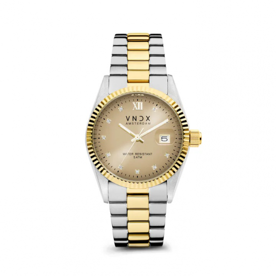 VNDX HORLOGE Dare Devil Medium Goud Zilver Beige - 55826