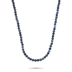 Rebel and Rose Necklace Midnight Blue Unisex Ketting Kralen Blauw 6mm - 55843