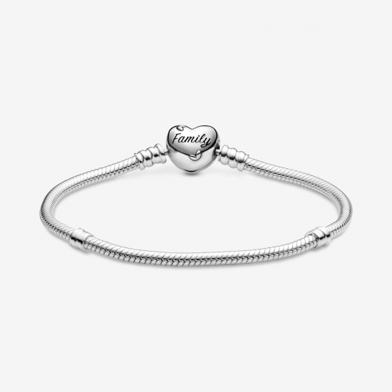 Pandora Moments Stamboom Snake Chain Armband met Hartsluiting MAAT 17 - 55924