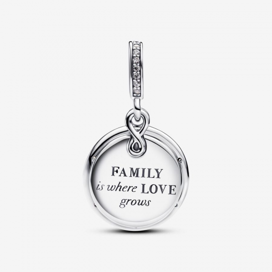 Pandora Dubbele hangende glow-in-the-dark bedel met stamboom en lemniscaat793599C01 - 55975