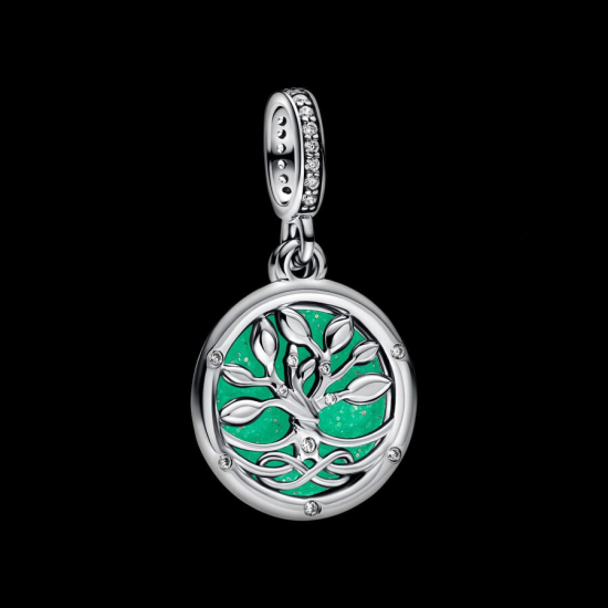 Pandora Dubbele hangende glow-in-the-dark bedel met stamboom en lemniscaat793599C01 - 55975