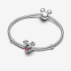 Pandora Disney-bedel met Mickey Mouse en kerstkrans 793531C01 - 55980