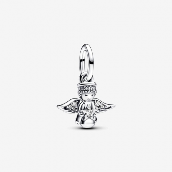 Pandora Sprankelende hangende bedel met engel 793598C01 - 55981