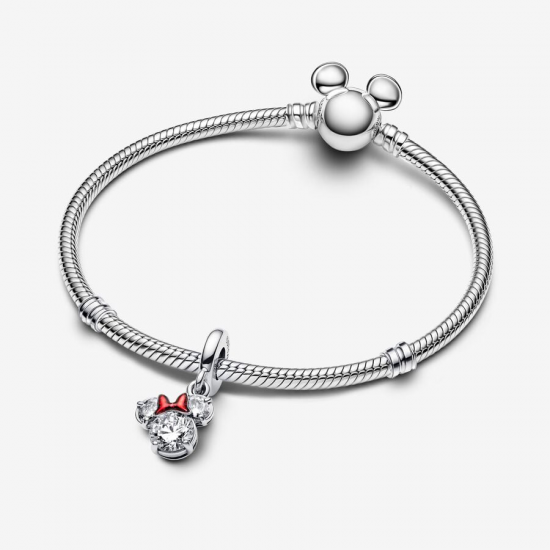 Pandora Dubbele hangende bedel met silhouet van Disney's Minnie Mouse 793533C01 - 55983