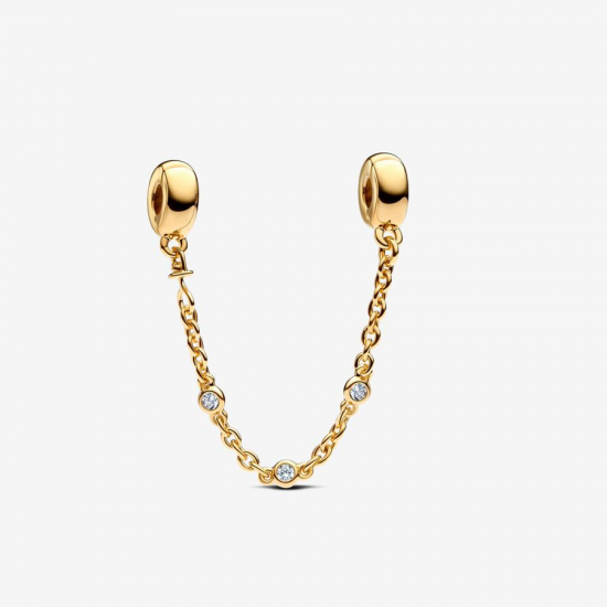 Pandora Veiligheidsketting met drie heldere stenen 763515C01-05 - 55986