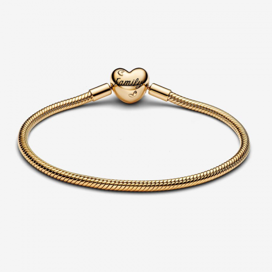 Pandora Slangenschakelarmband met stamboommotief en hartvormige sluiting MAAT 19 563516C01-19 - 55992