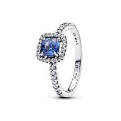 Pandora Sprankelende ring met vierkante blauwe halo MAAT 16,5 193555C01-52 - 56003
