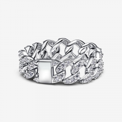 Pandora Ring met pavé en Cubaanse schakel MAAT 18 163554C01-54 - 56012