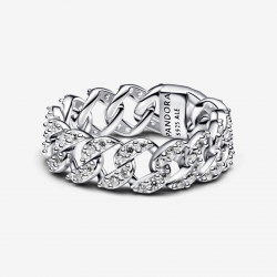 Pandora Ring met pavé en Cubaanse schakel MAAT 18 163554C01-56 - 56013