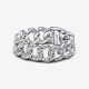 Pandora Ring met pavé en Cubaanse schakel MAAT 18 163554C01-56 - 56013