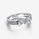 Pandora Sprankelende ring met strik en dubbele band MAAT 17 193552C01-54 - 56022