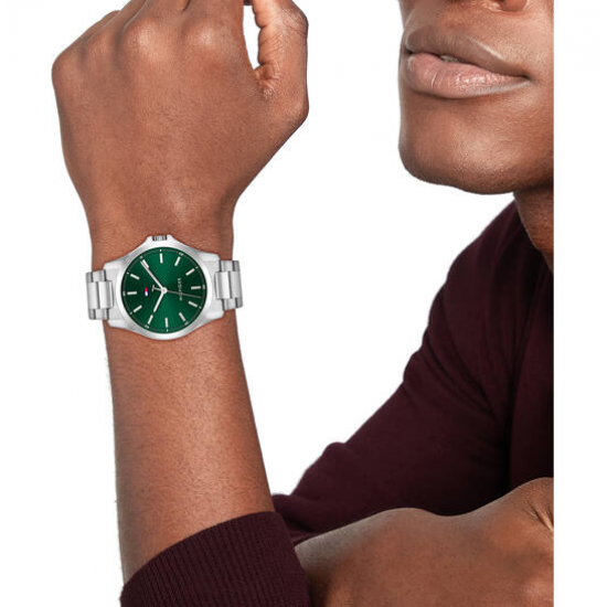 Tommy Hilfiger horloge BRUCE 43MM Zilverkleurig - 56077