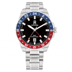Tommy Hilfiger horloge TH85 Swiss GMT 42MM Zilverkleurig - 56079