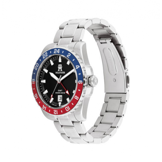 Tommy Hilfiger horloge TH85 Swiss GMT 42MM Zilverkleurig - 56079
