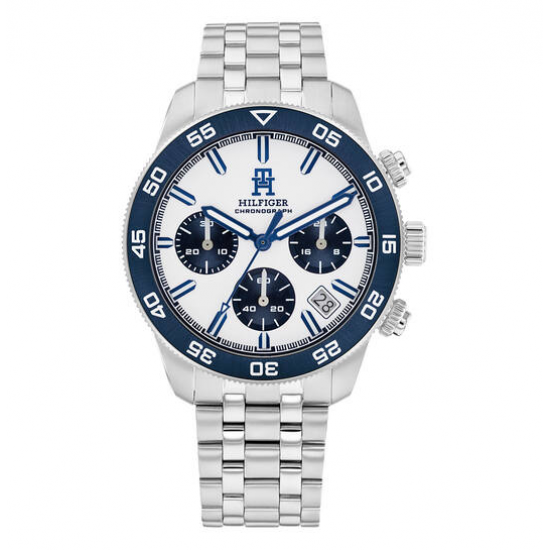 Tommy Hilfiger horloge TH85 CHRONO 41MM Zilverkleurig - 56081