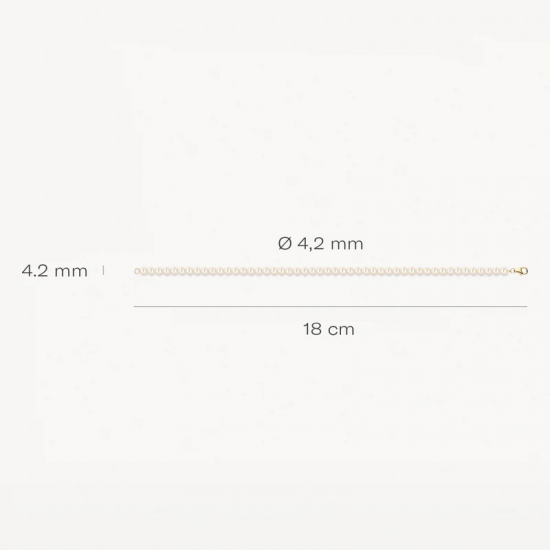 Blush Armband 2253YPW 14k Geelgoud met Parels MAAT 18 - 56096