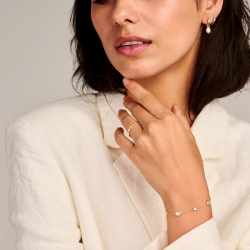 Blush Armband 2252YMQ 14k Geelgoud met Doublette van Mother of Pearl met Rock Crystal en Zirkonia MAAT 16,5-18CM - 56098
