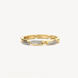 Blush Ring 1256BZI 14k Geel en Witgoud met zirkonia MAAT 17 - 56104