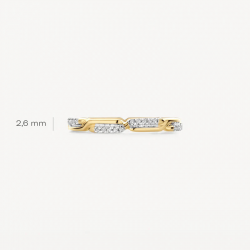 Blush Ring 1256BZI 14k Geel en Witgoud met zirkonia MAAT 17 - 56104