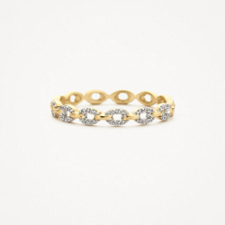 Blush Ring 1257BZI 14k Geel en Witgoud met zirkonia MAAT 17 - 56105
