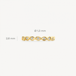 Blush Ring 1257BZI 14k Geel en Witgoud met zirkonia MAAT 17 - 56105