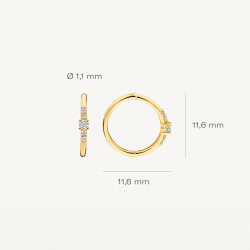 Blush Oorringen 7368YZI 14k Geelgoud met Zirkonia 11,6mm - 56110