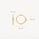 Blush Oorringen 7368YZI 14k Geelgoud met Zirkonia 11,6mm - 56110