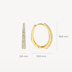 Blush Oorringen 7342YZI 14k Geelgoud met Zirkonia 16,5mm - 56112 Blush Oorringen 7342YZI 14k Geelgoud met Zirkonia 16,5mm - 56112