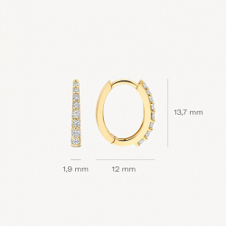 Blush Oorringen 7341YZI 14k Geelgoud met Zirkonia 13,7mm - 56113