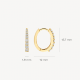 Blush Oorringen 7341YZI 14k Geelgoud met Zirkonia 13,7mm - 56113