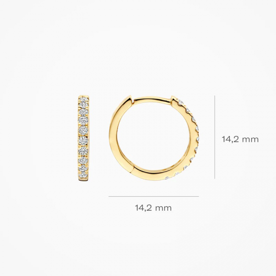 Blush Lab Diamonds Oorringen LG7012Y 14k Geelgoud 14,2mm - 56115