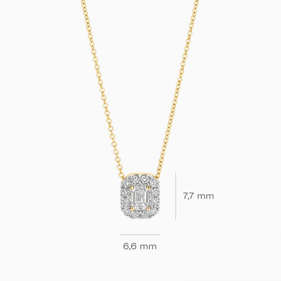 Blush Lab Diamonds Collier LG3009Y 14k Geelgoud MAAT 42CM - 56119