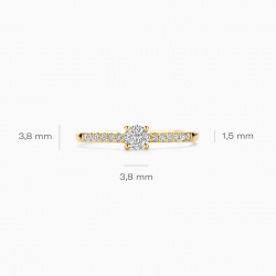 Blush Lab Diamonds Ring LG1017Y 14k Geelgoud MAAT 17 - 56120