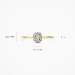 Blush Lab Diamonds Ring LG1022Y 14k Geelgoud MAAT 17 - 56121