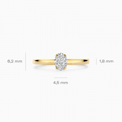 Blush Lab Diamonds Ring LG1019Y 14k Geelgoud MAAT 17 - 56122