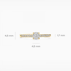 Blush Lab Diamonds Ring LG1018Y 14k Geelgoud MAAT 17 - 56123