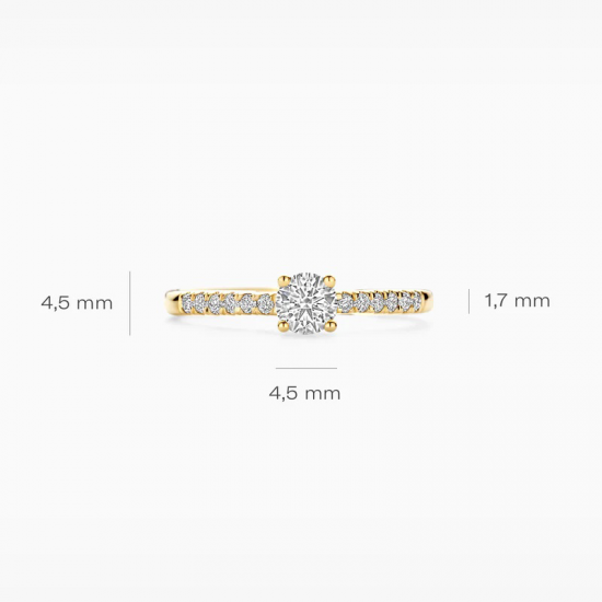 Blush Lab Diamonds Ring LG1018Y 14k Geelgoud MAAT 17 - 56123