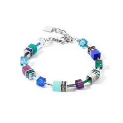 Coeur de lion GeoCUBE® Iconic bracelet turquoise lilac 17,5+3cm - 56153