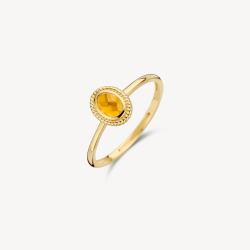 Blush ring 14k Geel goud met Citrien en Parelmoer maat 17.25 - 56231
